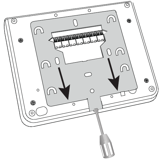 Bosch - B942W - Entfernen des Bedienteils von der Basis Entfernen des Bedienteils von der Basis