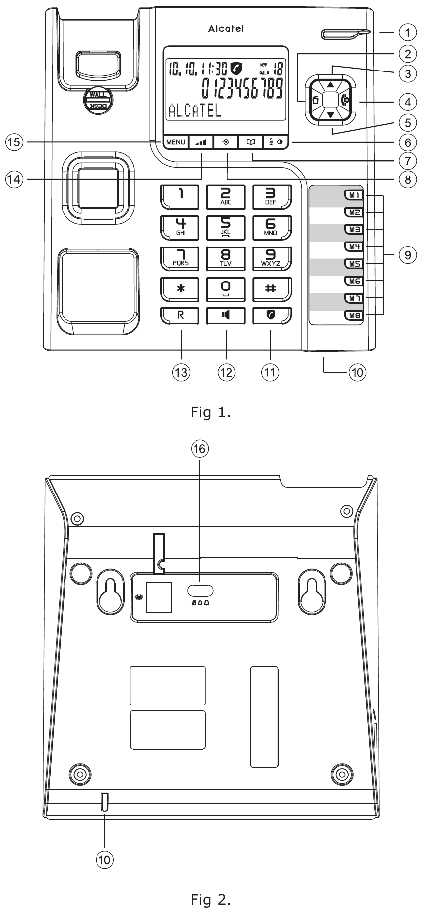 Alcatel - T78 - TASTEN DER BASISSTATION TASTEN DER BASISSTATION