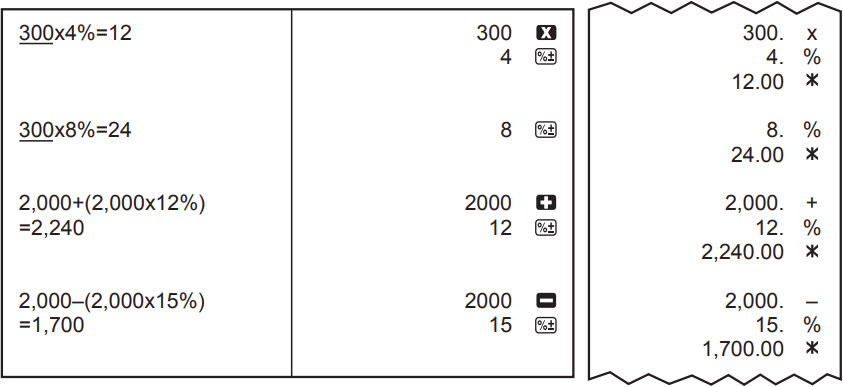 Canon - P1-DTSC - BERECHNUNGSBEISPIELE - Beispiel 4 - Prozent BERECHNUNGSBEISPIELE - Beispiel 4 - Prozent