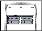 Vier AA-Batterien einlegen