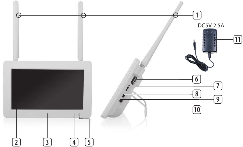 Smartwares - CMS-30400 - TEILEBESCHREIBUNG - Monitor TEILEBESCHREIBUNG - Monitor