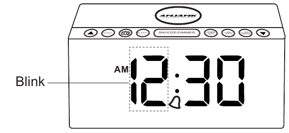ANJANK - AC-190 - Alarm und Alarmton einstellen - Schritt 1 Alarm und Alarmton einstellen - Schritt 1