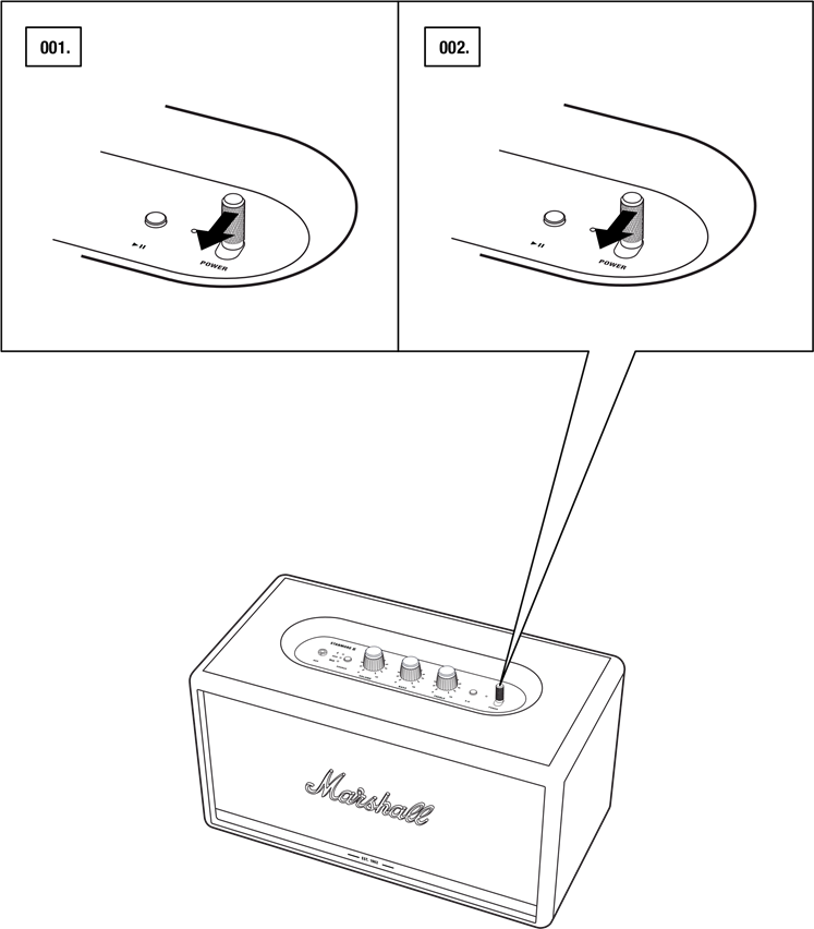Marshall - Stanmore II Bluetooth - EIN-/AUSSCHALTEN DES STANMORE II EIN-/AUSSCHALTEN DES STANMORE II