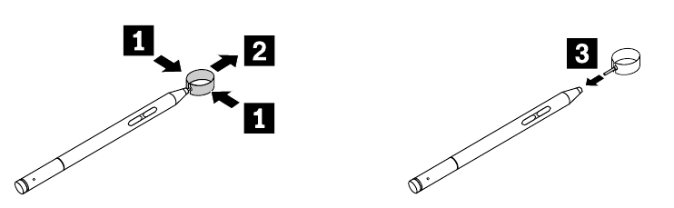 Lenovo - Active Pen 2 - Ersetzen der Stiftspitze Ersetzen der Stiftspitze