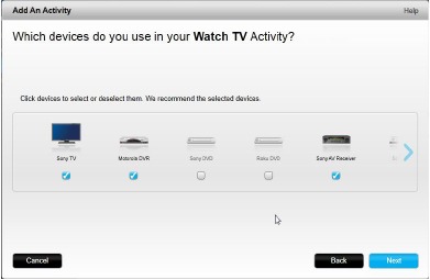 Logitech - Harmony Ultimate - Eine Watch TV (Fernsehen) Aktivität hinzufügen - Schritt 1 Eine Watch TV (Fernsehen) Aktivität hinzufügen - Schritt 1