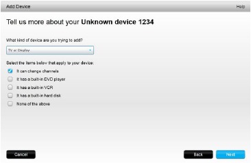 Logitech - Harmony Ultimate - Ein unbekanntes Gerät hinzufügen - Schritt 3 Ein unbekanntes Gerät hinzufügen - Schritt 3
