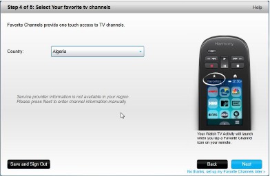Logitech - Harmony Ultimate - Favoriten manuell einrichten - Schritt 1 Favoriten manuell einrichten - Schritt 1