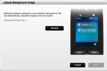 Logitech - Harmony Ultimate - Eigenes Hintergrundbild hochladen - Schritt 3 Eigenes Hintergrundbild hochladen - Schritt 3
