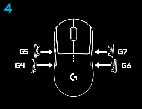 Logitech - PRO WIRELESS - TASTENKONFIGURATIONEN - Volle Tastenbelegung TASTENKONFIGURATIONEN - Volle Tastenbelegung