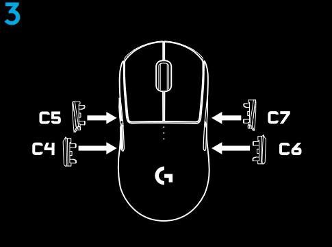 Logitech - PRO WIRELESS - TASTENKONFIGURATIONEN - Keine Tasten TASTENKONFIGURATIONEN - Keine Tasten