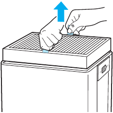 Echten HEPA-Filter entnehmen