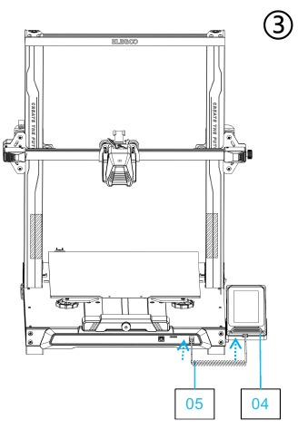 Elegoo - Neptune 3 Plus - Maschineninstallation - Schritt 3 Maschineninstallation - Schritt 3