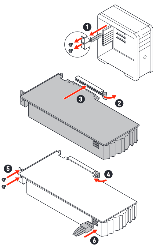 MSI - PRO B650-P WIFI - Einbau einer Grafikkarte Einbau einer Grafikkarte