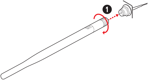 MSI - PRO B650-P WIFI - Antennen installieren - Schritt 1 Antennen installieren - Schritt 1