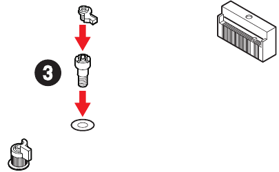 MSI - PRO B650-P WIFI - Installation eines M.2-Moduls in den M2_1-Steckplatz - Schritt 2 Installation eines M.2-Moduls in den M2_1-Steckplatz - Schritt 2