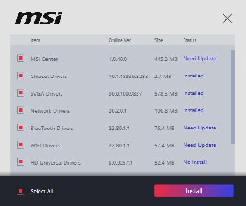 MSI - PRO B760M-P DDR4 - Treiberinstallation - Schritt 2 Treiberinstallation - Schritt 2