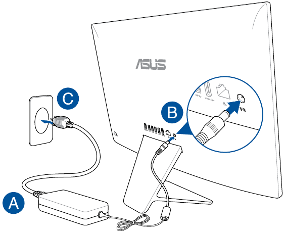 Asus - V241F - System einschalten - Schritt 1 System einschalten - Schritt 1