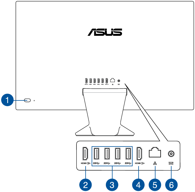 Asus - V241F - Rückansicht Rückansicht