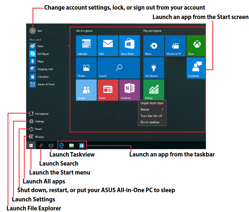 Asus - V241F - Startmenü Startmenü