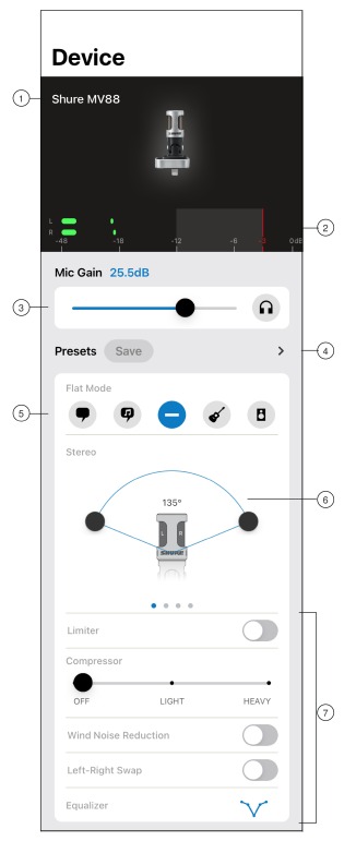 Shure - MV51 - Geräteeinrichtung Geräteeinrichtung