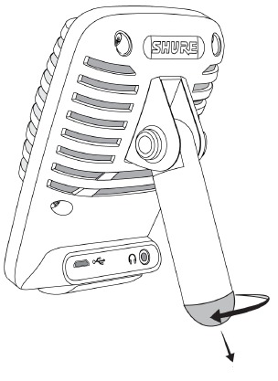 Shure - MV51 - Endkappe des Ständers Endkappe des Ständers