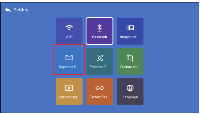 Wimius - K8 - EINRICHTEN DES PROJEKTORS - Schritt 7 EINRICHTEN DES PROJEKTORS - Schritt 7