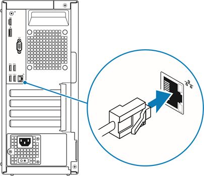 Dell - OptiPlex 3046 MT D18M - Netzwerkkabel anschließen – optional Netzwerkkabel anschließen – optional