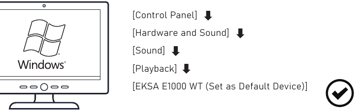 EKSA - E1000 WT - USB-Dongle-Einstellungen - Windows - Audio-Einstellungen USB-Dongle-Einstellungen - Windows - Audio-Einstellungen
