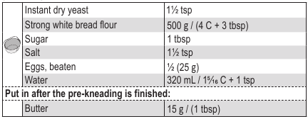 Panasonic - SD-R2550 - Brot kneten & gehen lassen - Brotteig Brot kneten & gehen lassen - Brotteig