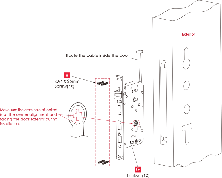 Lockly - SECURE LUX - EINBAU DER SCHLOSSGARNITUR EINBAU DER SCHLOSSGARNITUR