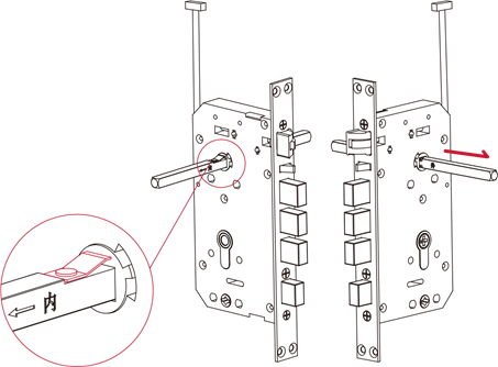 Lockly - SECURE LUX - EINBAU DER SPINDEL - Schritt 1 EINBAU DER SPINDEL - Schritt 1