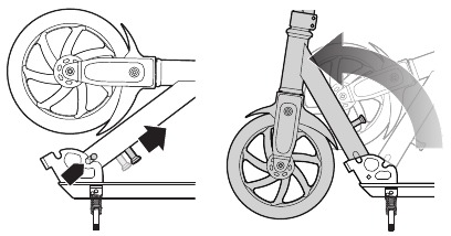 Razor - A5 Lux - Roller für die erste Nutzung ausklappen - Schritt 1 Roller für die erste Nutzung ausklappen - Schritt 1