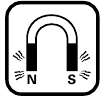 Magnet-Symbol für Magnetismushinweise