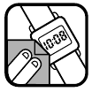 Symbol für die Pflege von Gehäuse und Armband