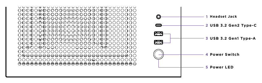 NZXT - H9 FLOW - TASTEN UND I/O TASTEN UND I/O