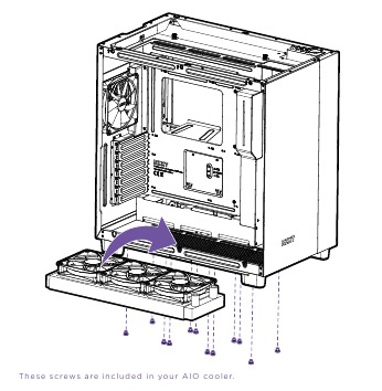 NZXT - H9 FLOW - LÜFTER- & RADIATORINSTALLATION - Schritt 4 LÜFTER- & RADIATORINSTALLATION - Schritt 4