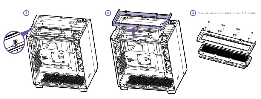 NZXT - H9 FLOW - LÜFTER- & RADIATORINSTALLATION - Schritt 5 LÜFTER- & RADIATORINSTALLATION - Schritt 5