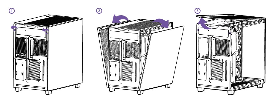 NZXT - H9 FLOW - PANELENTFERNUNG PANELENTFERNUNG