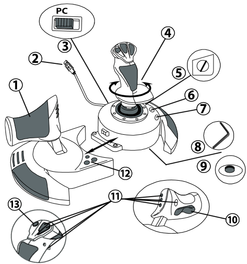 Thrustmaster - T.Flight Hotas X - TECHNISCHE MERKMALE TECHNISCHE MERKMALE