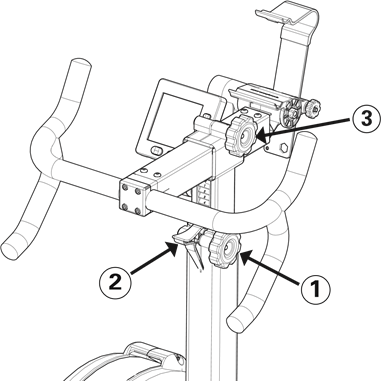 Concept2 - BikeErg - EINSTELLUNG DES LENKERS EINSTELLUNG DES LENKERS