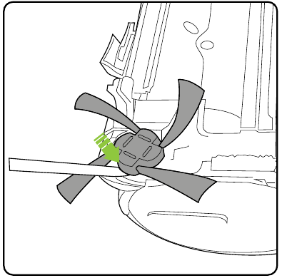 Gtech - AirRAM 3 - Reinigen und Entfernen der Randbürsten - Schritt 1 Reinigen und Entfernen der Randbürsten - Schritt 1