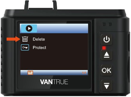 Vantrue - OnDash N1 PRO - Grundlegende Bedienung - Videos löschen Grundlegende Bedienung - Videos löschen