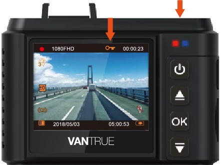Vantrue - OnDash N1 PRO - Grundlegende Bedienung - Ereignisaufnahme Grundlegende Bedienung - Ereignisaufnahme