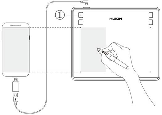 HUION - HS64 - Verbindung mit Android-Telefon Verbindung mit Android-Telefon