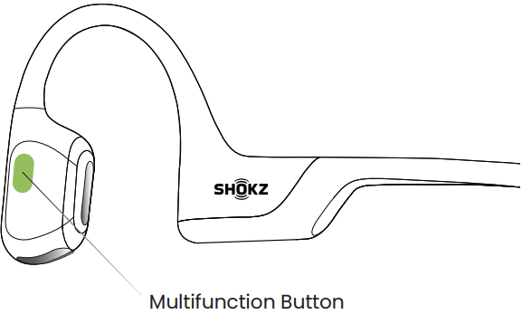 Shokz - OPENRUN PRO S810 - Multifunktionstaste Multifunktionstaste