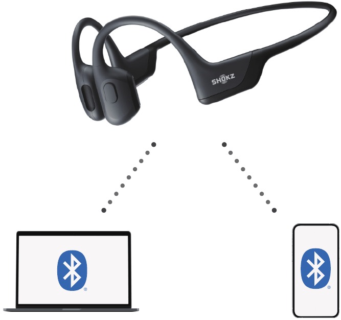 Shokz - OPENRUN PRO S810 - Multipoint-Kopplung - Schritt 1 Multipoint-Kopplung - Schritt 1