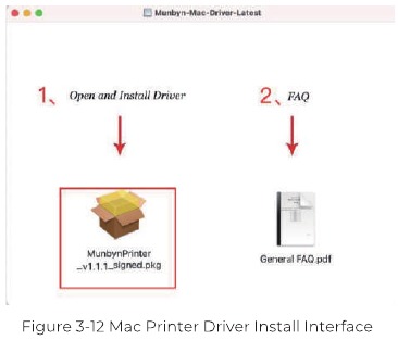 MUNBYN - P44S - USB Mac-Treiberinstallation - Schritt 2 USB Mac-Treiberinstallation - Schritt 2