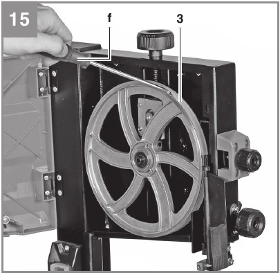EINHELL - TC-SB 200/1 - Gummibeläge auf den Sägebandrollen wechseln Gummibeläge auf den Sägebandrollen wechseln