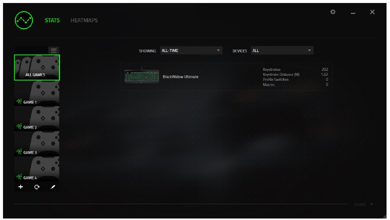 RAZER - BLACKWIDOW X CHROMA - Spieleliste Spieleliste