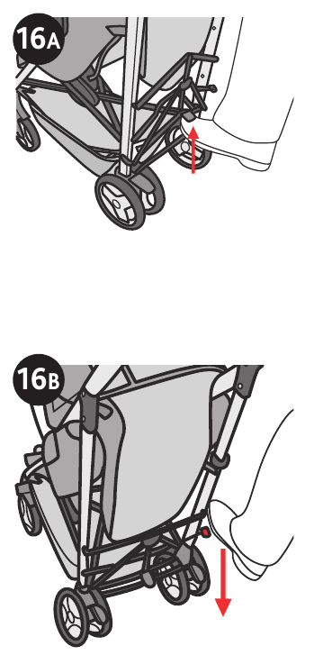 Chicco - Liteway - Kinderwagen zusammenklappen - Schritt 2 Kinderwagen zusammenklappen - Schritt 2